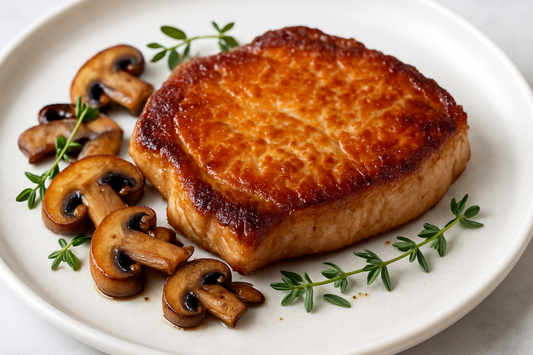 Oven roasted berkshire pork chop